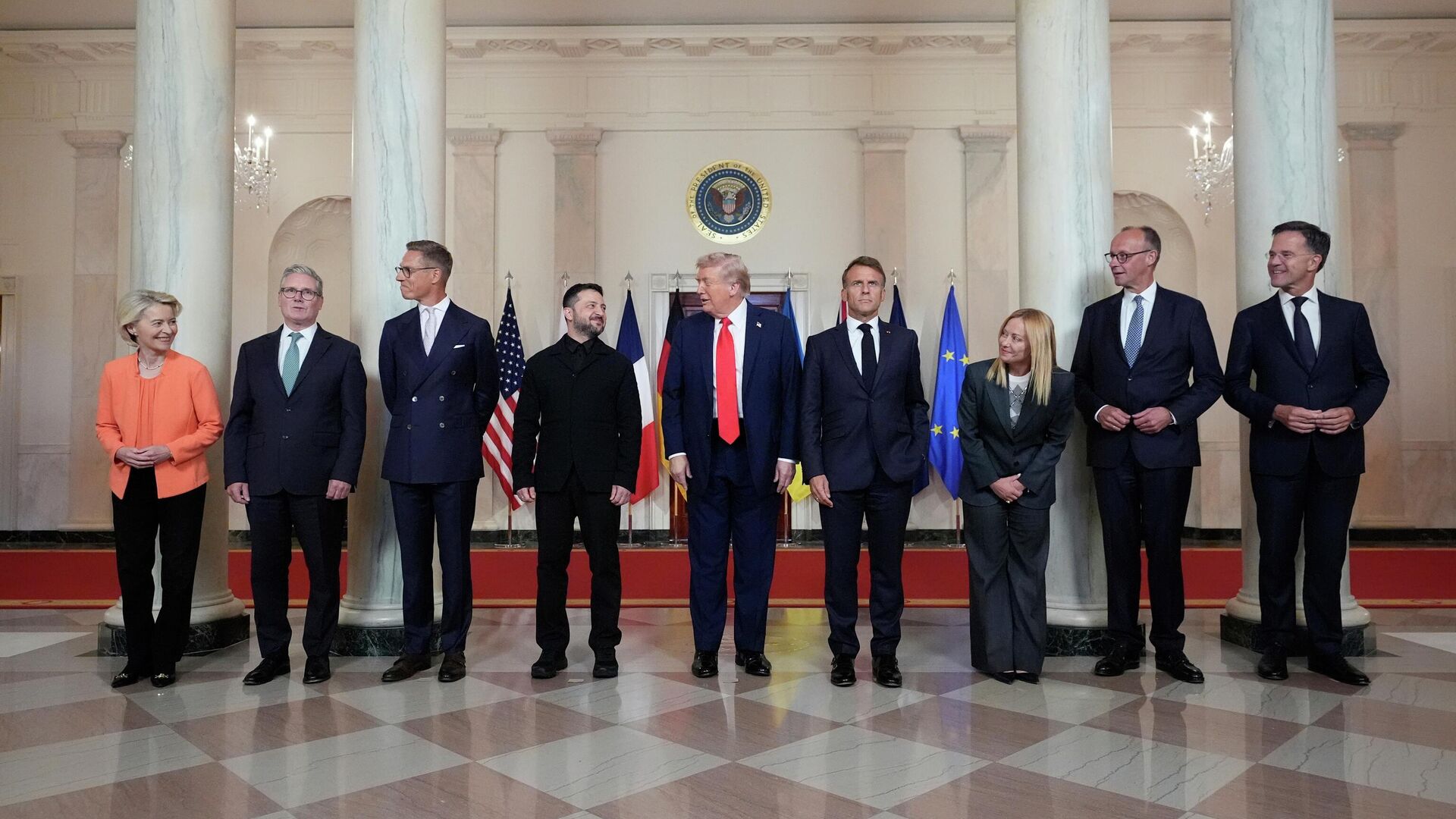 Встреча Трампа с Зеленским и лидерами ЕС завершилась